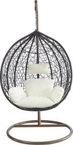 Závěsné houpací křeslo Houseland Mira L hnědé