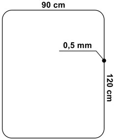Podložka pod stoličku 120x90 cm priesvitná