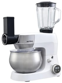 Multifunkčný kuchynský robot BestBerg BBR-1900P / 1900 W / 5 l / 12 rýchlostí / perleťová biela