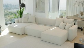 Rohová sedačka Baria U (béžová). Akcia -20%. Vlastná spoľahlivá doprava až k Vám domov. 1133103