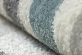 Koberec FUSION Shape 5711 biely / tmavozelený ovál