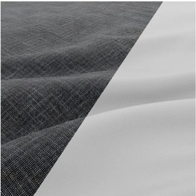 Rohová rozkladacia sedačka LUNA tmavosivá / biela