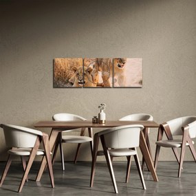 Obraz levice (s hodinami) (90x30 cm)