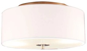 Vidiecka stropná lampa biela 30 cm - bubon