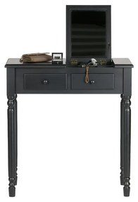 Čierny toaletný stolík z borovicového dreva WOOOD Romy