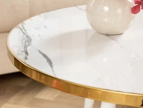 Paris konferenčný stolík biely Ø60 cm