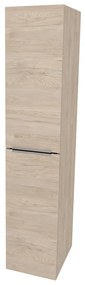 Mereo, Mereo Mailo, kúpeľňová skrinka vysoká 170 cm, chróm madlo, Multidecor, Light Rock Hickory, MER-CN594LPLRH1