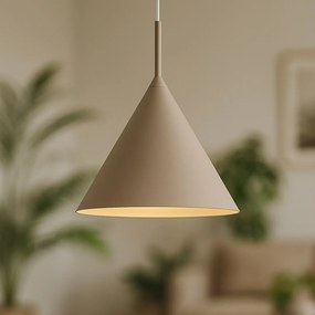Závesné svietidlo Capital, 1x tmavobéžové kovové tienidlo, (fi 32cm), be