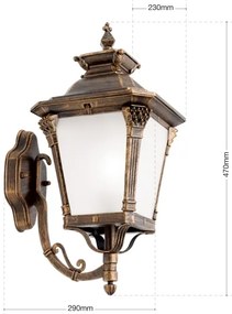 Orion - Vonkajšie nástenné svietidlo AIKO 1xE27/60W/230V IP23 bronz/patina