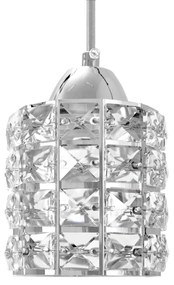 Toolight - Krištáľová závesná lampa 1xE27 APP727-1CP, chrómová, OSW-06875