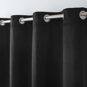 Čierny zamatový termo záves 140x260 cm Polarchic – douceur d'intérieur