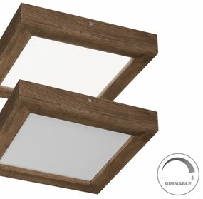 Brilagi-LED Stmievateľné svietidlo WOODY FRAME LED/24W/230V dub 30x30 cm IP44 + DO