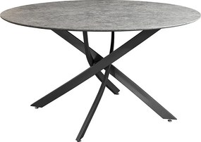 Okrúhly jedálenský stôl Pahukumaa 120 cm vzor sivý kameň