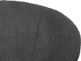 Otočná jedálenská stolička Beatris, tmavo šedá štruktúrovaná látka