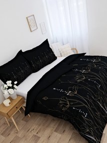 Francúzske bavlnené obliečky Renforcé - Aneta čierna