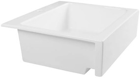 Sapho Sapho, ARYA keramický drez s otvorom pre batériu 66x62cm, biela, 50166