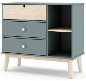 Detská komoda sivozelená 90x81x40 cm Estefania – Marckeric