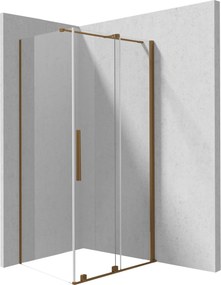 Deante Obdĺžnikový sprchovací kút Prizma 140x70 cm - KPNCP14S07, bronz kartáčovaný - bez vaničky