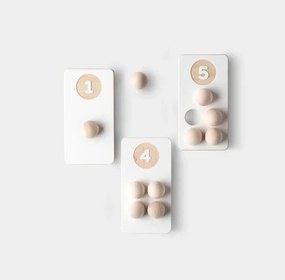 Čísla - drevené guličky