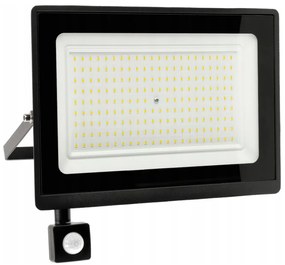 BERGE LED reflektor IP65 - 150W - 13500lm s pohybovým a súmrakovým senzorom - studená biela