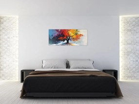 Obraz - Pestrofarebný strom (120x50 cm)
