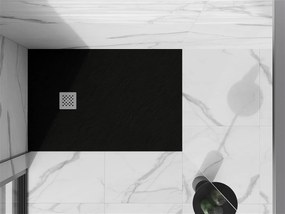 Mexen Stone+, obdĺžniková vanička z minerálneho kompozitu 140 x 90 cm, čierna matná, 44709014