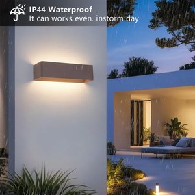 Brilagi - LED vonkajšie nástenné svietidlo DONNANI LED/12W/230V 30 cm hnedé IP44