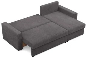 Rohová rozkladacia sedačka NEO Poso tmavosivá