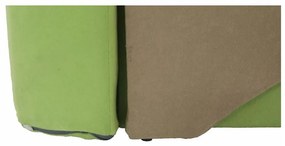 Tempo Kondela Rozkladacie kreslo, zelená/béžová, ľavá, KUBOŠ