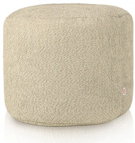 Taburetka Cilindro béžová bouclé