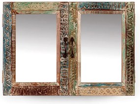 furniture-nabytek.cz - Masívna kúpeľňová zrkadlová skrinka Blue Lagoon z mangového dreva, lakovaná, farebná – 70×23×50 cm
