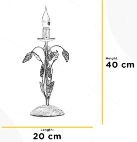 ONLI - Stolná lampa COLLANA 1xE14/6W/230V 40 cm bronzová