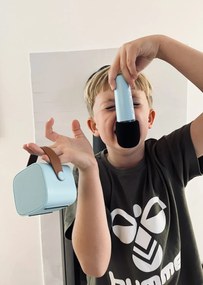 Bluetooth Karaoke súprava mikrofón a reproduktor Modrý
