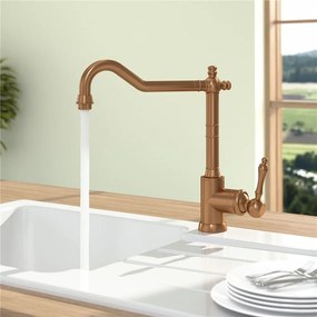 VILLEROY &amp; BOCH Avia 2.0 páková drezová batéria, výška výtoku 235 mm, bronz kartáčovaný, 92400004