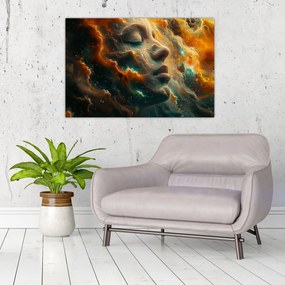 Obraz - Tvár vo vesmíre (90x60 cm)