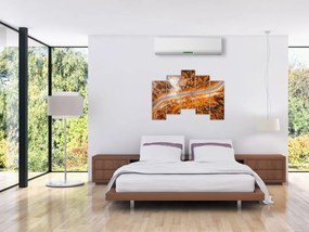 Cesta lesom - moderné obrazy na stenu