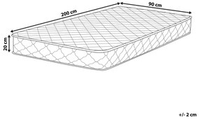 Obojstranný pružinový matrac stredne tvrdý/tvrdý 90 x 200 cm DUO Beliani