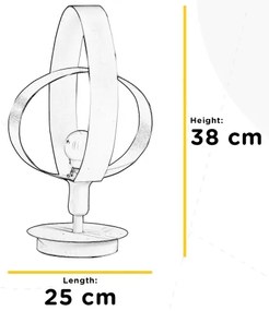 ONLI - Stolná lampa SERENA 1xE14/6W/230V biela 38 cm