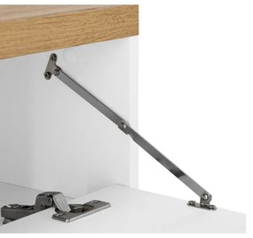 Biela skrinka pod umývadlo v dekore duba 60x57 cm Thessa – Støraa