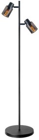 Stojacia lampa REBECCA 2xE14/8W/230V čierna/dymová