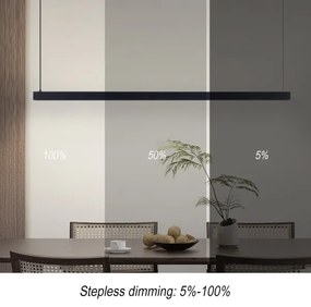 Immax NEO 07307L-LED stmievateľný luster na lane MADEIRA 33W/230V Wi-Fi Tuya 152 cm čierny