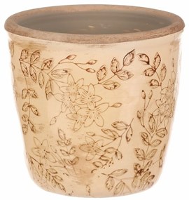 Keramický obal na kvety Flores retro, 13 x 12 cm, 13 cm