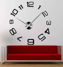 SENTOP | Moderné nalepovacie nástenné hodiny | 3D hodiny 12S053-Wanduhr HEU- analógové
