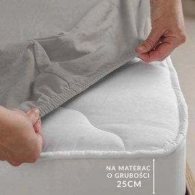 JERSEY PRESTIERADLO 160X200 CM, VÝŠKA 30 CM SIVÉ