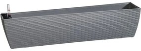 Samozavlažovací hrantík plastový Lafiora 80 x 18,5 x 18,5 cm sivý