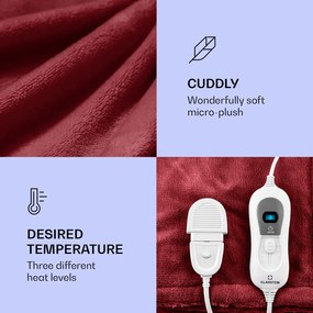 Klarstein Dr. Watson XL, vyhrievacia deka, 120 W, 3 úrovne ohrevu, 180 x 130 cm, ovládací panel