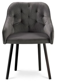 Sada 4 ks Zamatová stolička Luisa dĺžka 54 × šírka 50 × výška 80 cm MILO CASA