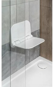 AQUALINE DI82 Dino sklopné sedátko do sprchového kúta 37,5 x 29,5 cm, biela