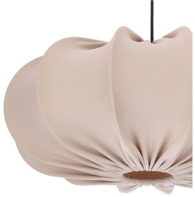 Béžové závesné svietidlo s textilným tienidlom ø 52 cm Cafee – Candellux Lighting