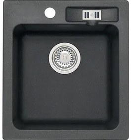 Granitový drez Victoria 474x430 mm čierny